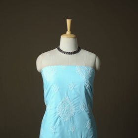 Lucknowi hand embroidered cotton chikankari 3pc unstitched