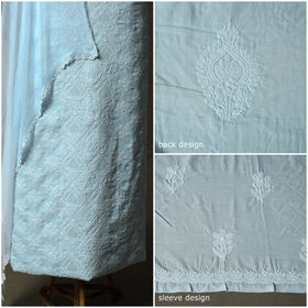 Lucknowi hand embroidered cotton chikankari 3pc unstitched