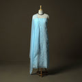 Blue - lucknowi hand embroidered cotton chikankari 3pc