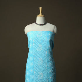 Lucknowi hand embroidered cotton chikankari 3pc unstitched