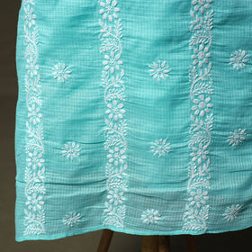 Lucknowi hand embroidered kota doria cotton chikankari 2pc