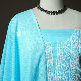 Lucknowi hand embroidered kota doria cotton chikankari 2pc