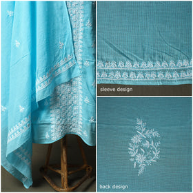 Lucknowi hand embroidered kota doria cotton chikankari 2pc