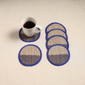 Madur grass round coaster of midnapore (set 6) 04
