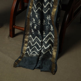 Maheshwari silk hand block bagru print 3pc unstitched dress
