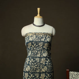 Maheshwari silk hand block bagru print 3pc unstitched dress