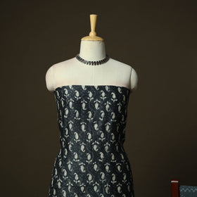 Maheshwari silk hand block bagru print 3pc unstitched dress