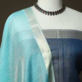 Maheshwari silk tissue zari handloom 2pc unstitched dress