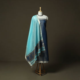 Maheshwari silk tissue zari handloom 2pc unstitched dress