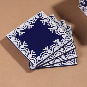  Mandana Art Handpainted Paper Mache Coasters 