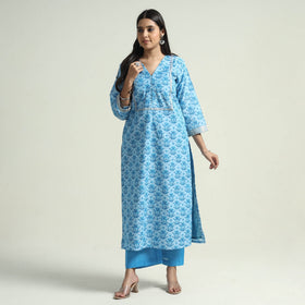 Mangalagiri Kurta with Palazzo & Dupatta Set