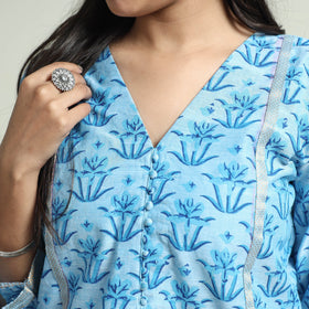 Mangalagiri Kurta with Palazzo & Dupatta Set