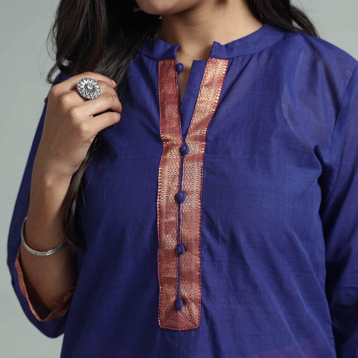 Mangalagiri Kurta with Palazzo & Dupatta Set
