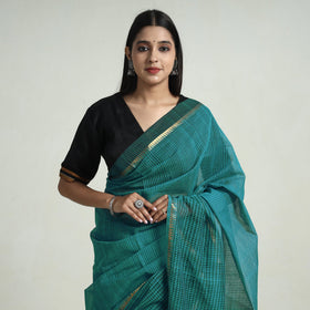  Mangalagiri Missing Checks Cotton Handloom Saree 