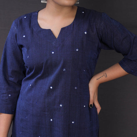 Buy iTokri Casuals - Mangalagiri Pure Handloom Cotton Embroidered Long Kurta Online at iTokri.com