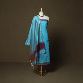 Mangalagiri silk cotton 3pc unstitched dress material