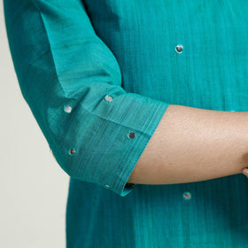 Buy iTokri Casuals - Mangalgiri Pure Handloom Cotton Embroidered Long Kurta Online at iTokri.com