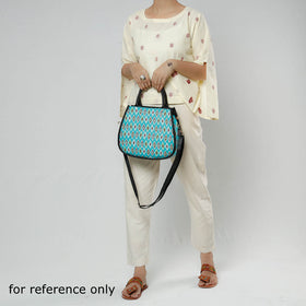Blue Marudhara Printed Cotton Hand Bag