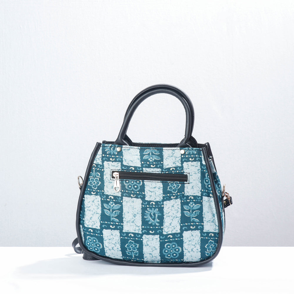 Blue Marudhara Printed Cotton Hand Bag
