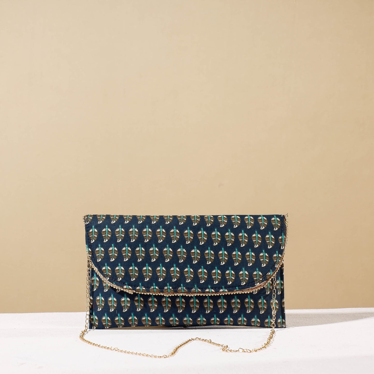 Blue Marudhara Printed Sling Clutch Wallet
