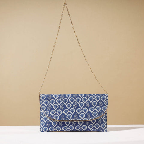 Blue Marudhara Printed Sling Clutch Wallet