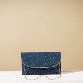 Blue Marudhara Printed Sling Clutch Wallet