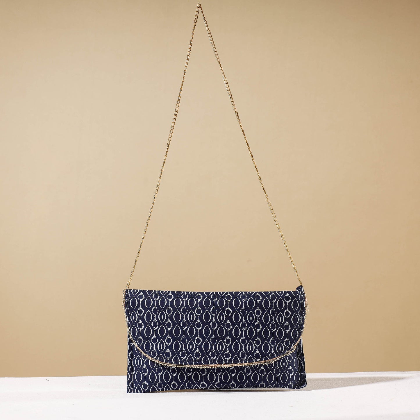 Blue Marudhara Printed Sling Clutch Wallet