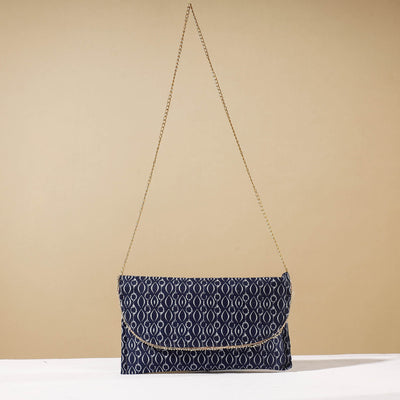 Blue Marudhara Printed Sling Clutch Wallet