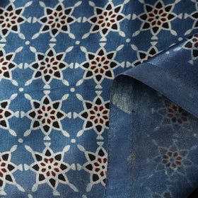 Mashru silk natural dyed fabric 01 - handcrafted