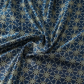 Mashru silk natural dyed fabric 03 - handcrafted