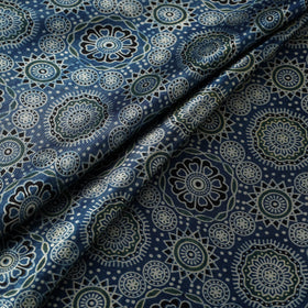 Mashru silk natural dyed fabric 05 - handcrafted