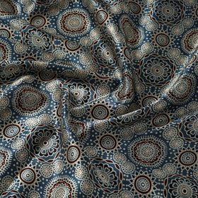 Mashru silk natural dyed fabric 08 - handcrafted