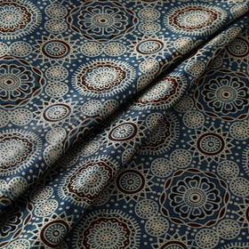 Mashru silk natural dyed fabric 08 - handcrafted