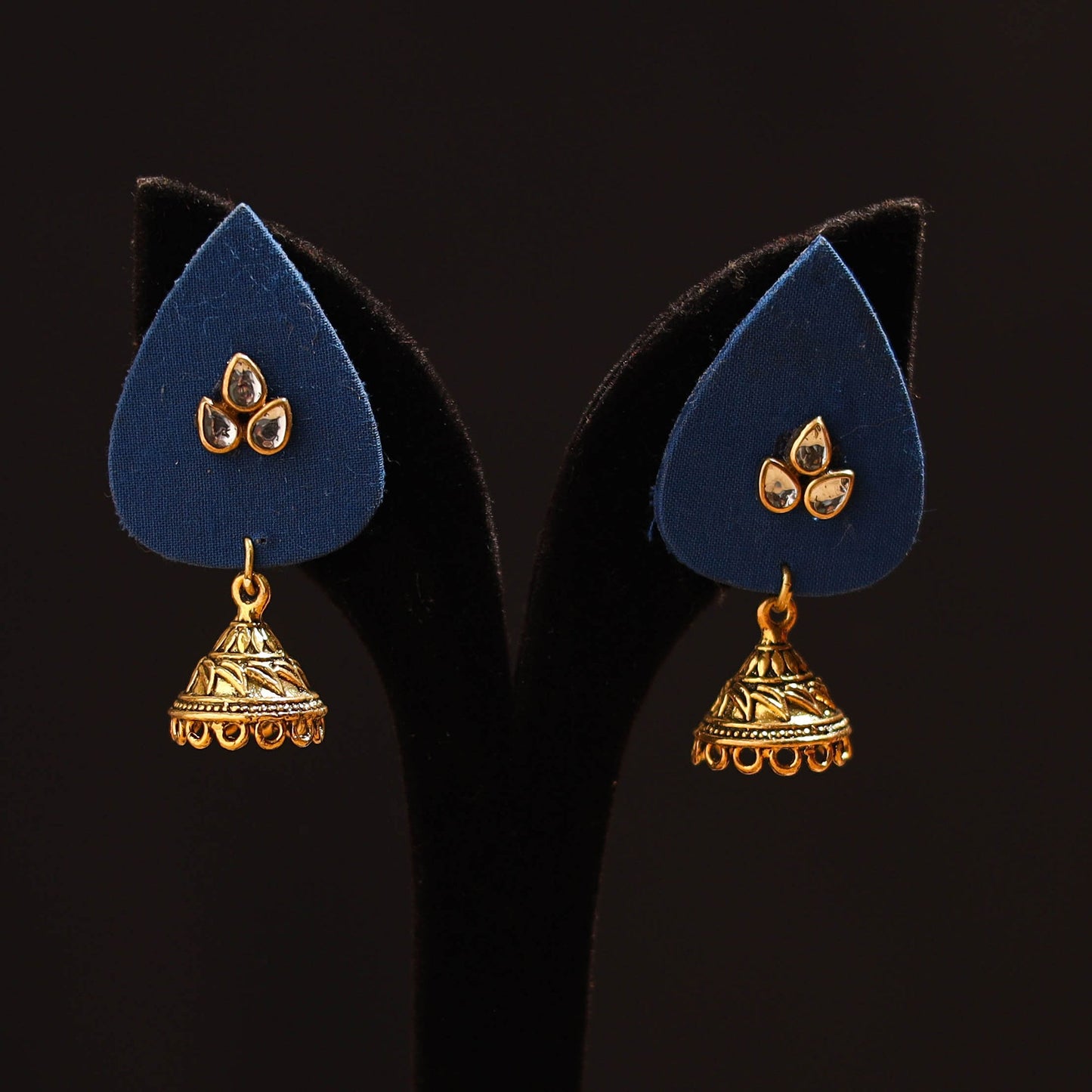 Mehek Stone Work Fabart GS Jhumka Earrings 
