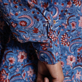  Sanganeri Block Printing Cotton Men Full Sleeve Shirt 