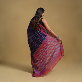Mercerised Cotton Handloom Pochampally Ikat Saree