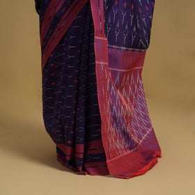 Mercerised Cotton Handloom Pochampally Ikat Saree