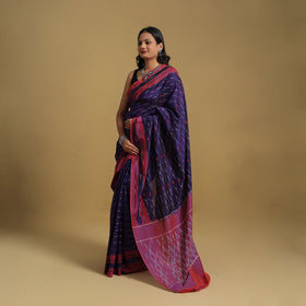 Mercerised Cotton Handloom Pochampally Ikat Saree