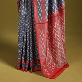 Purple - mercerised cotton handloom pochampally ikat saree