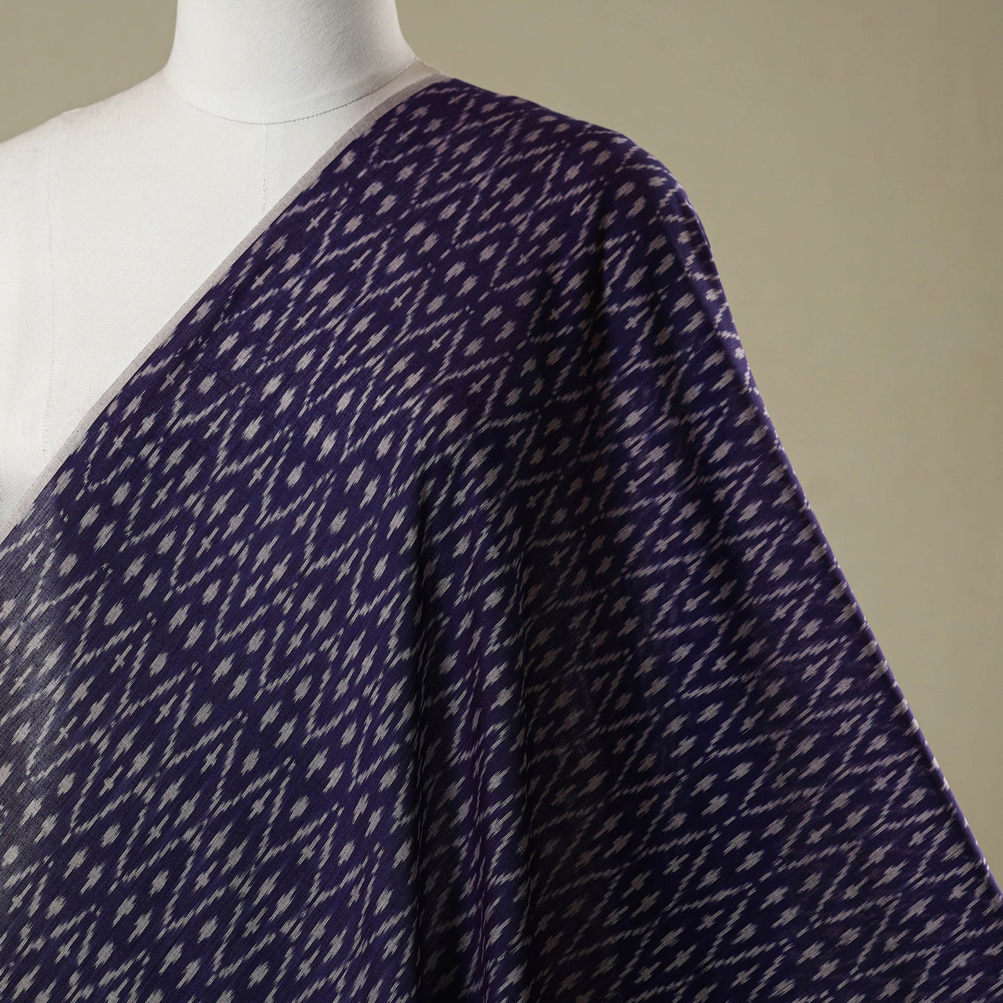 Mercerised cotton pochampally ikat fabric 06 - handcrafted