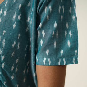 Buy Mercerized Cotton Flared Pochampally Ikat Dress