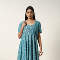 Buy Mercerized Cotton Flared Pochampally Ikat Dress
