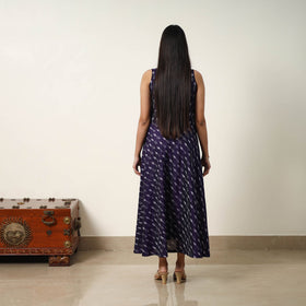  Mercerized Cotton Flared Pochampally Ikat Dress