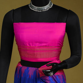 Blue - mercerized cotton ilkal saree with blouse 19