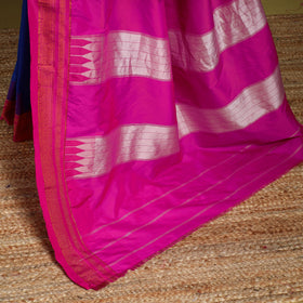 Blue - mercerized cotton ilkal saree with blouse 19