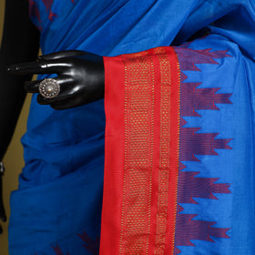 Blue - mercerized cotton ilkal saree with blouse 32
