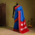 Blue - mercerized cotton ilkal saree with blouse 32