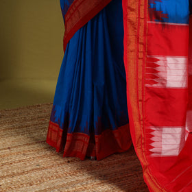 Blue - mercerized cotton ilkal saree with blouse 32