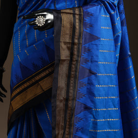 Mercerized cotton zari stripes ilkal saree with chikki