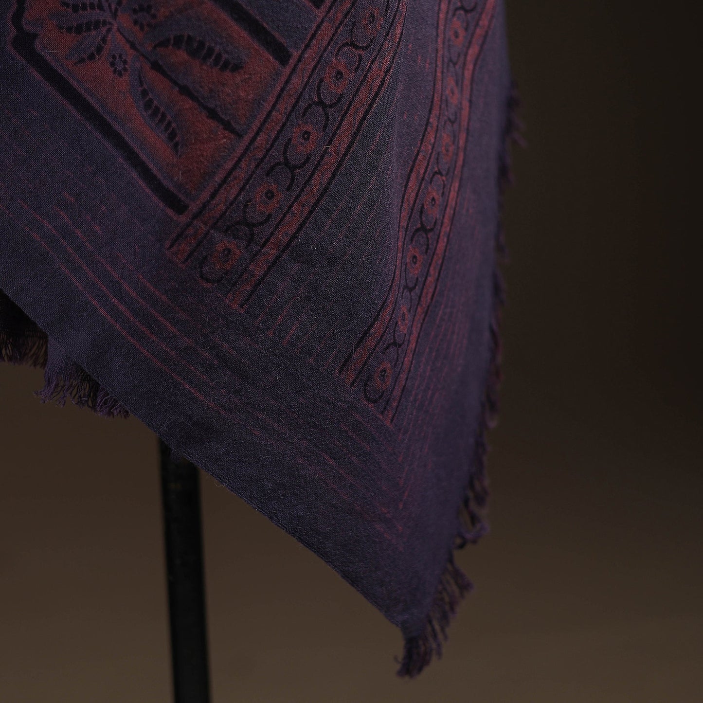 Merino wool natural dyed handwoven hand shawl 24